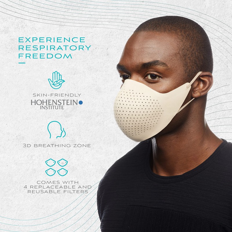 Airpop Original Reusable Face Mask, 4 Replacement Filters Included, Multi
