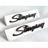 Corvette 2PCS Matte Black Front Fender Stingray Emblems Badges For