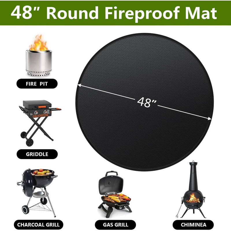 Grill Mats for Outdoor Grill,Fire Pit Mat for Under Fire