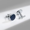 UJOY Cufflinks and Studs Set Blanks Round 4 Colors Shirt