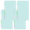 DY.2ten 16 Sheets/4 Sets Folder Dividers A6 6 Holes Plastic
