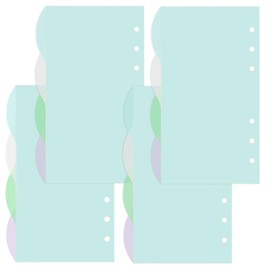 DY.2ten 16 Sheets/4 Sets Folder Dividers A6 6 Holes Plastic Folder Index Dividers A6 Coloured Index Dividers for Ring Binder, Planner, Notebook