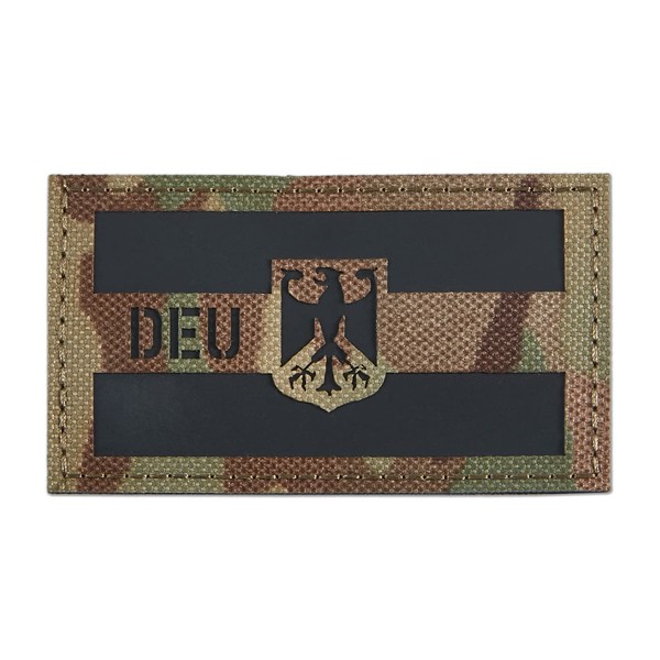 DEU Germany IR Infrared Reflective Patches, Velcro Military German Army