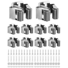 QWORK® 10 Piece Mop Broom Holder, Mop Holder Wall Mounted, Broom Grab Holder, for Bathroom Kitchen Office Closet Garden Garage