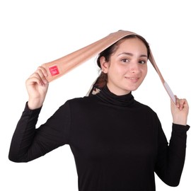 Mu Lan Gripband | Double Grip Hair Scarf Shawl | Anti-slip Non-slip Velvet Headband Adjustable Wig Comfort (Light Beige)