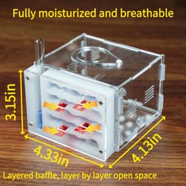 Ant Farm Ant House for Adults Ant Farm Acrylic Transparent Ant Observation Behavior Study Live Ants and Queens Educational Ant Nest Small Colony Feeding Area for Lovers Gifts for Children and Lovers