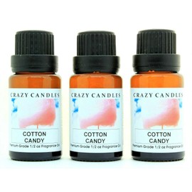 Cotton Candy (Made in USA) 3 Bottles 1/2 FL Oz Each (15ml) Premium Grade Scented Fragrance Oil