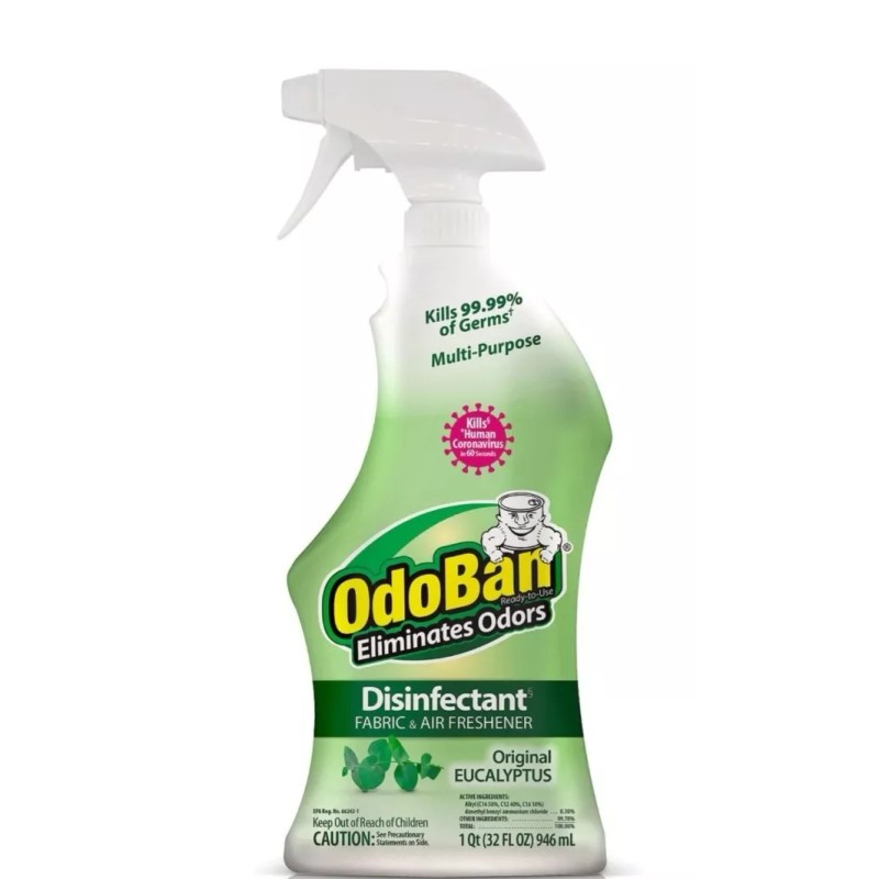 OdoBan Odor Eliminator Disinfectant, 32 oz Spray, Eucalyptus