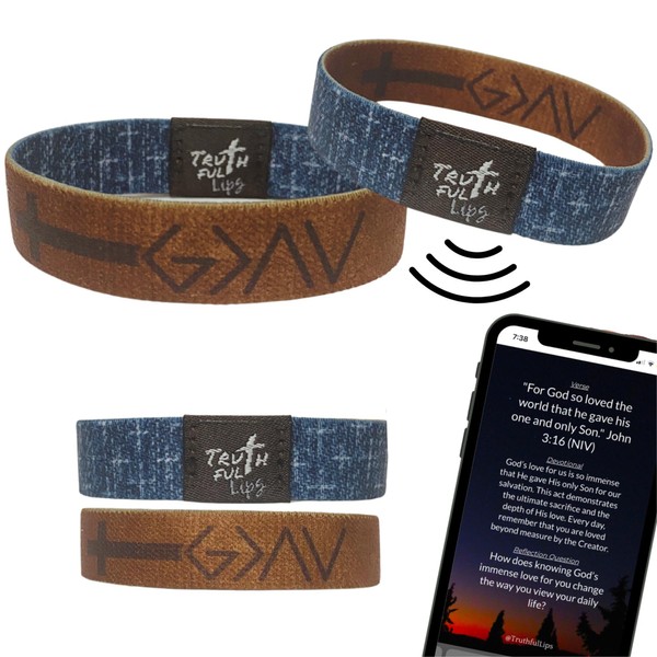 Truthful Lips - Daily Devotional Tap Bracelets - Bible Verse