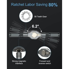 24 in 1 Magnetic Screwdriver Set, DIY Ratchet Screwdriver Set, Multi Magnetic Drive Tool with Detachable Ratchet Handle, Portable Tool Kit in Case for Home DIY, Computer, Electronics Repair