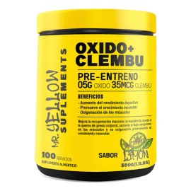 Suplemento Pre Entreno Polvo Limn xido Ntrico Clembuterol 500g Mr. Yellow                                                                             