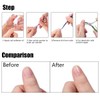 3-Piece Cuticle Pusher Set, Stainless Steel Cuticle Remover, Metal Cuticle