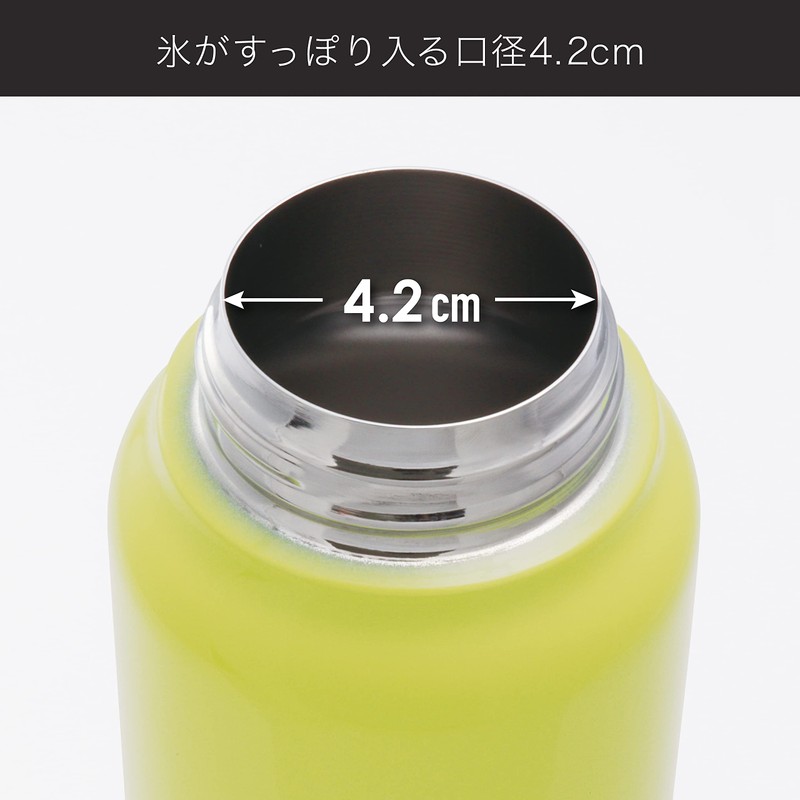 Peacock stainless steel bottle drink straight 0.6l Citron AJD –