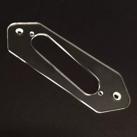 Guitarheads CONVERSION GUITAR PICKUP MOUNTING RING - P90 DogEar to Slant Single Coil - CLEAR