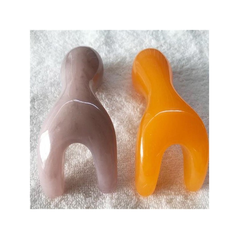 천연 로즈 쿼츠 스톤 구아샤 페이스,목 바디 보드 마사지기 Natural