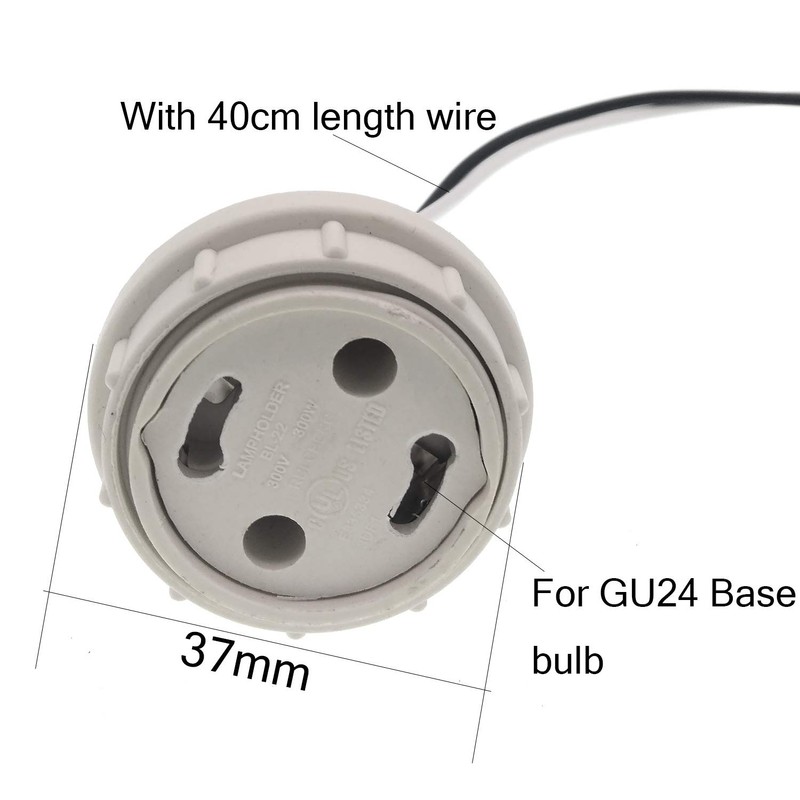Gu24 Base Socket with Bracket,TWDRTDD Bi-Pin (GU24) Base Twist and