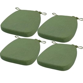 FIOVIP Chair Cushions with Removable Straps Washable, Double Non-Slip Highly Elastic, Suitable for Dining Tables and Chairs (43 x 42 x 33 cm (5 cm), Agate Green, Pack of 4