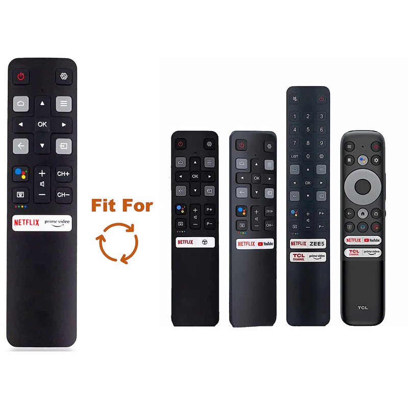 Remote RC802V FNR2 Fit for TCL Android 4K Smart TV