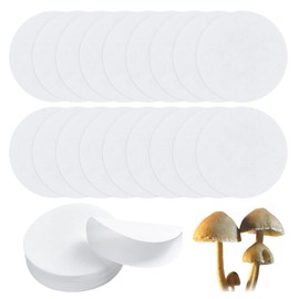 GORGECRAFT 50Pcs Synthetic Filter Discs 90 MM Laboratory Quantitative Ashless Filter Paper Medium Speed Wide Mouth Size Funnel Filters Paper for a Buchner Funnel, Mushroom Cultivation