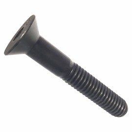 5/16-24 x 2-1/2" Flat Head Socket Cap Screws, Allen Socket Drive, Alloy Steel, Partial Thread, Black Oxide, Machine Thread, Quantity 10