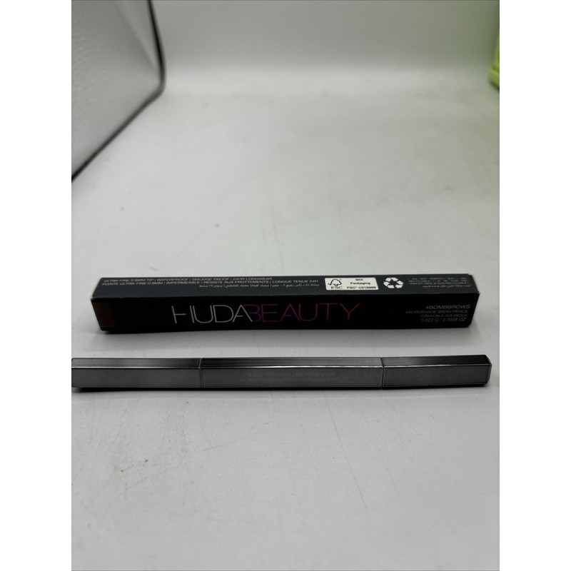 Huda Beauty Microshade Brown Pencil #BOMBBROWS Fiber Gel #4 Light