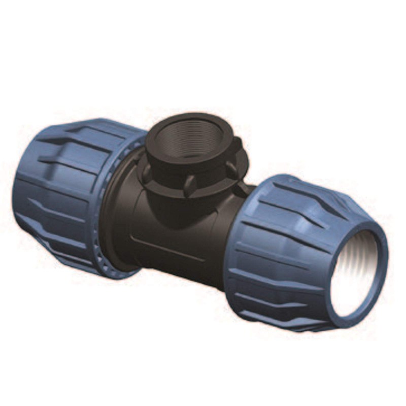 Elysee Polypropylene fitting, T-piece 90° with internal thread on centre
