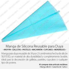 Mercader Digital Manga Para Duya De Silicón Reusable 39cm X 23cm Reutilizable