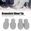 4Pcs Drumstick Silent Tip Silicone Drum Stick Dampener Mallet Mute