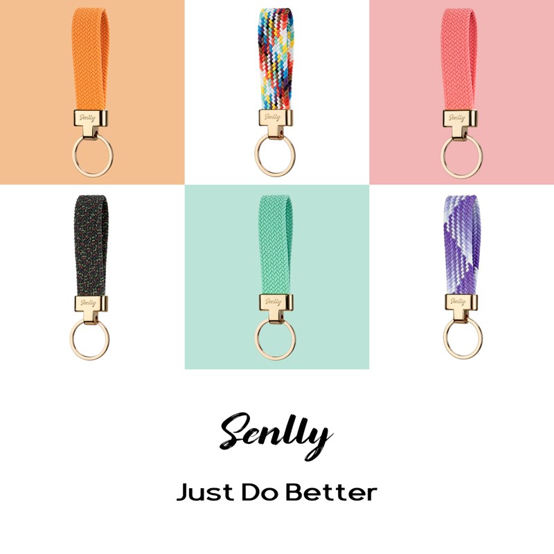SENLLY Car Key Fob, Elastic Key Holder, Universal Lanyard for