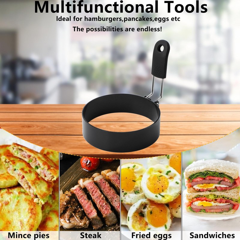 Egg Rings for Frying Eggs Nonstick 5 Packs Egg Ring