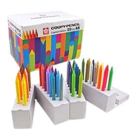 Sakura Crepas FY48-AZ Colored Pencils, Coupy, Pencil, Pen Stand Type, 48 Colors