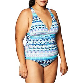 La Blanca Women's Standard Multi Strap Cross Back One Piece Swimsuit, Poolside//Global Jive, 0