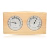 Wooden Thermometer Hygrometer for Sauna Room Double Dial Pointer Type