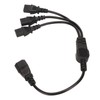 IEC 320 C14 to 3 X C13 Power Cable Universal