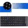 Hebrew Keyboard Stickers (6-in-1), Black Background with White Lettering for