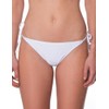 Women's Tie-Side Bikini Bottom G-String (White, S)