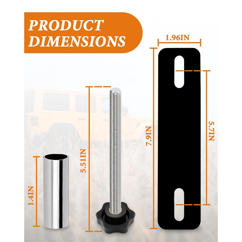 BRIGECAN TRACTION BOARD MOUNTING KIT, Easy-to-Install Recovery Board Mount, Safety