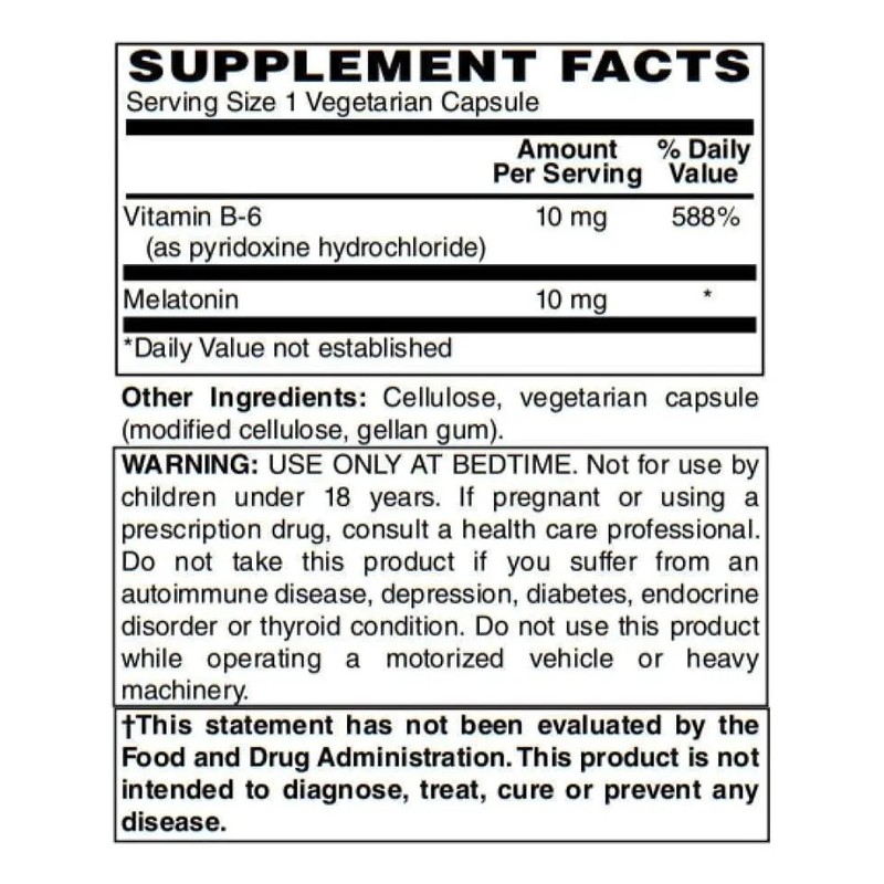Bariatricpal Melatonina 10mg Cápsulas 60ct Sueño