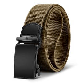 KEMISANT Men Belt,Ratchet Web Belt Stretchy For Men Golf Work Hiking Holster Jeans Casual Pants 1 1/2",Limitless Adjusting(Wood Thrush,30"-34" Waist Adjustable)