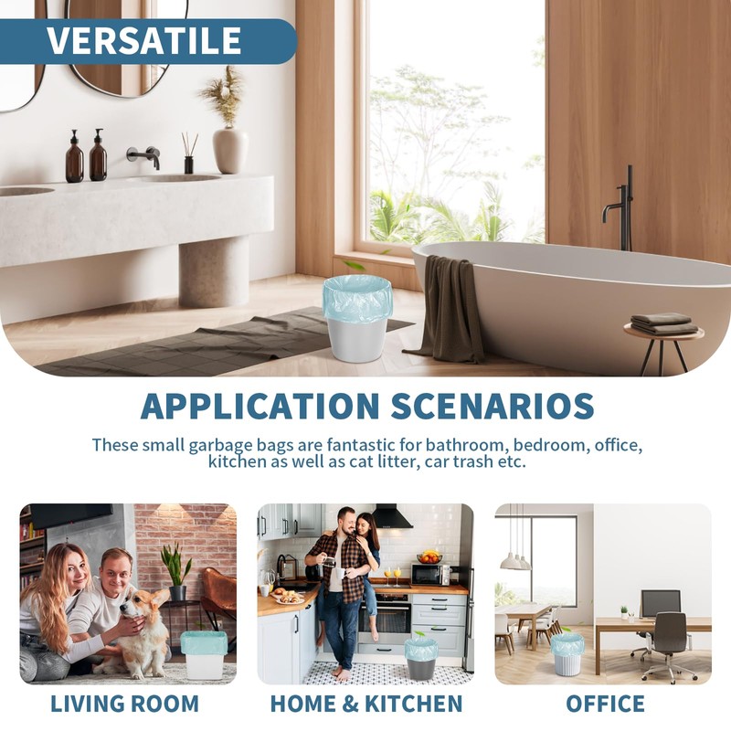 Magesh 105 Blue 4 Gallon Trash Bags, 45x50cm, 105 Count