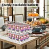 LISHINE 4 Pack Deep Freezer Organizer Bins Stackable Wire Basket