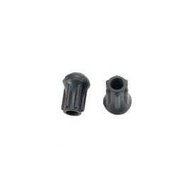 Black Rubber Leg Tips - Rubber Cane Tips - Rubber Crutch Tips - 2 pcs Black Rubber Tips for Chair Legs, Rubber Tips for Canes, Rubber Tips for Crutches (3/8")