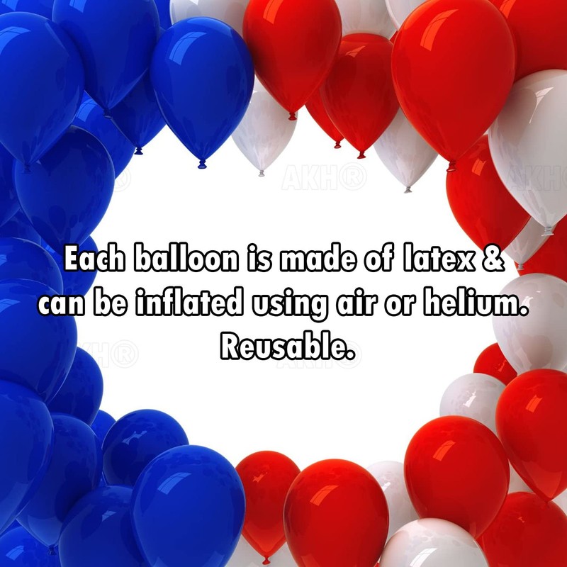 AKH® Red Blue White Union Jack Latex Balloons | Pack