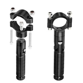 Universal Foot Pegs Non-sliding Footrest Motorcycle Bicycle Folding Foot Pegs 90 Degree Foldable Electric Motorbike Passenger Footrests Rearsets Rear Set Footpegs Foot Rest Pedals (Black)