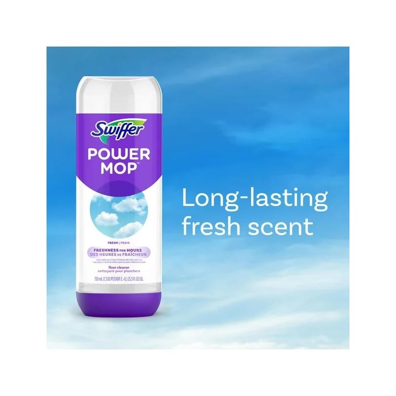 Swiffer Power Mop Cleaning Solution, Fresh Scent, 0.75L