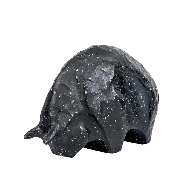 GLOBEDECOR Handcrafted Terracotta Bull Sculpture, 11.5" Rustic Animal Figurine, Distressed