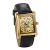 JewelryWe Men's Analogue Automatic Watch Automatic Mechanical Leather Strap Rectangle