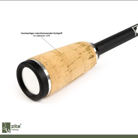 Zite Fishing UL trout rod, 190 cm, 2-5 g, trout spoon fishing rod, spinning rod, ultra light with cork handle for trout and perch fishing