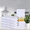 GOLD TEXTILES Premium White Hand Towels for Bathroom -100% Ring