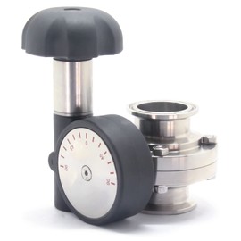 QiiMii SS304 1.5" Tri Clamp Butterfly Valve with Micro Metric Hand and EPDM Seal